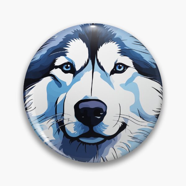 Item preview, Alaskan Malamute Dog Surrounded By Forget-Me-Nots designed and sold by taiche.