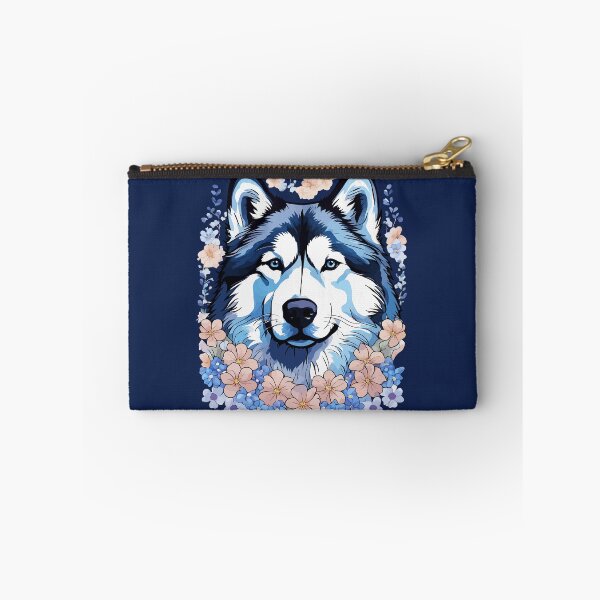 Item preview, Alaskan Malamute Dog Surrounded By Forget-Me-Nots designed and sold by taiche.