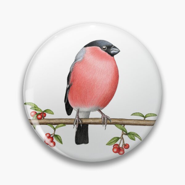 Item preview, Bullfinch designed and sold by Holly Grogan Art.