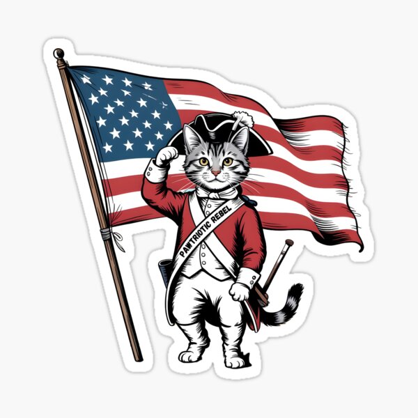 Item preview, Pawtriotic Rebel – Funny 4th of July Revolutionary Cat Design designed and sold by PeteLawliiet.