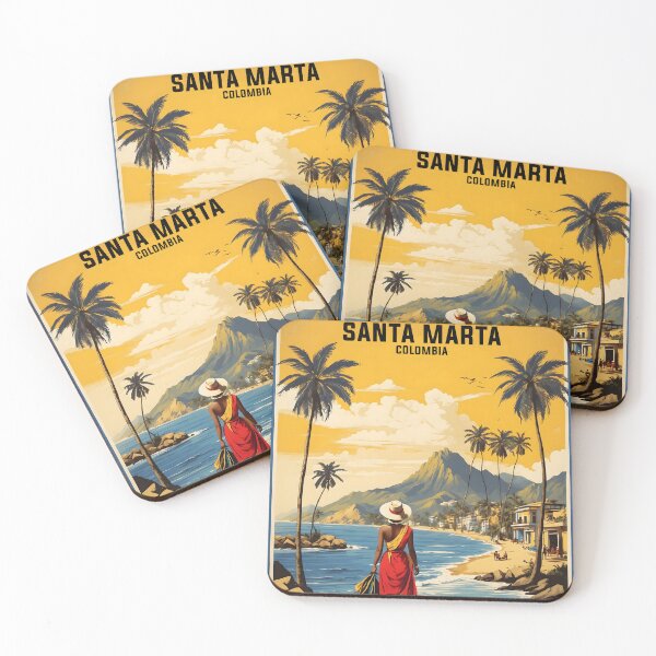 Item preview, Santa Marta Colombia Retro Vintage Poster Tourism  designed and sold by TravelersGems.