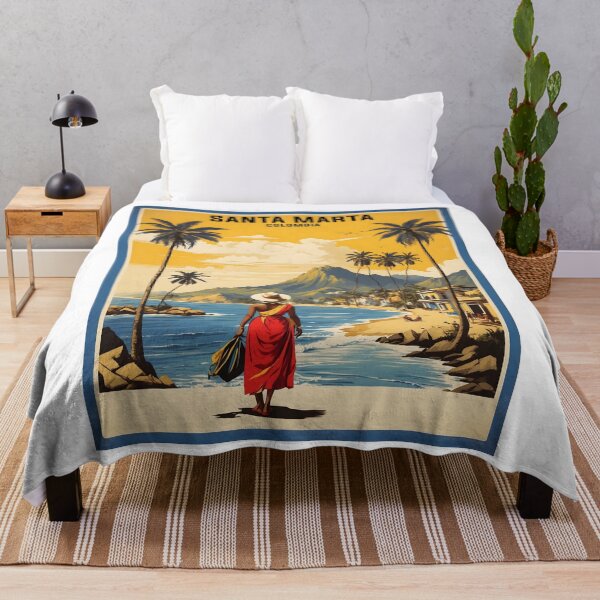 Item preview, Santa Marta Colombia Retro Vintage Poster Tourism designed and sold by TravelersGems.