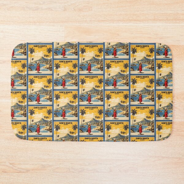 Item preview, Santa Marta Colombia Retro Vintage Poster Tourism  designed and sold by TravelersGems.