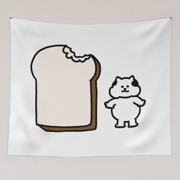 Item preview, a Cat and bread designed and sold by superbaechoo.