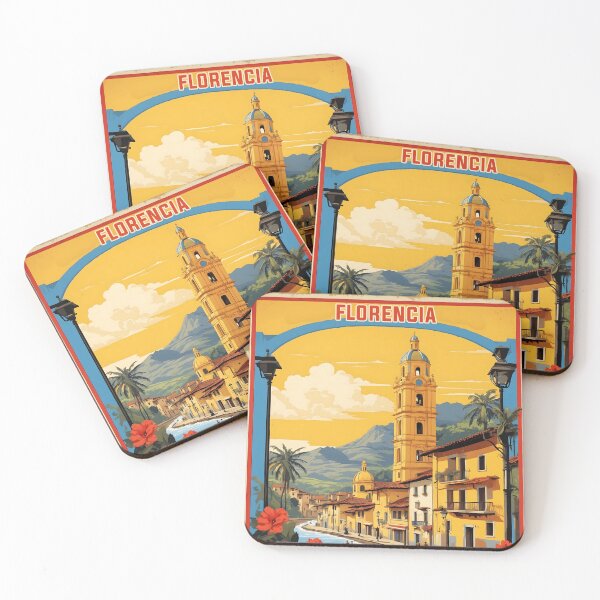 Item preview, Florencia Colombia Retro Vintage Poster Tourism  designed and sold by TravelersGems.