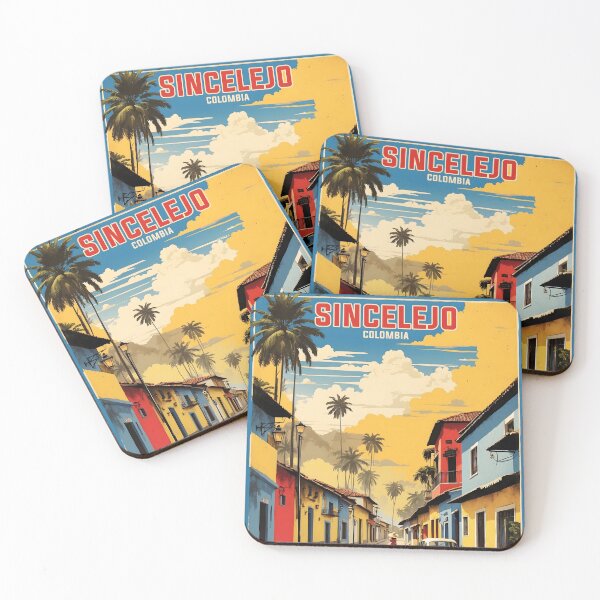 Item preview, Sincelejo Colombia Retro Vintage Poster Tourism  designed and sold by TravelersGems.