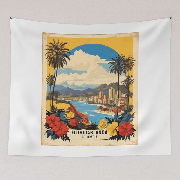 Item preview, Floridablanca Colombia Colombia Retro Vintage Poster Tourism  designed and sold by TravelersGems.