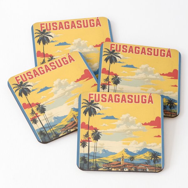 Item preview, Fusagasuga Colombia Retro Vintage Poster Tourism  designed and sold by TravelersGems.