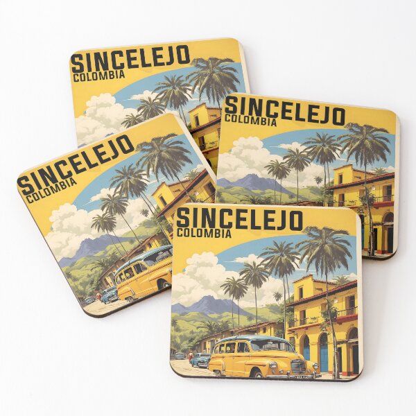 Item preview, Sincelejo Colombia Retro Vintage Poster Tourism  designed and sold by TravelersGems.