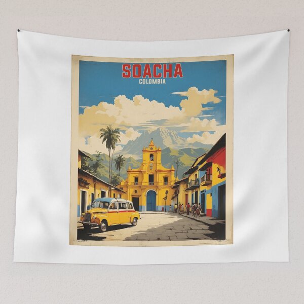 Item preview, Soacha Colombia Retro Vintage Poster Tourism  designed and sold by TravelersGems.