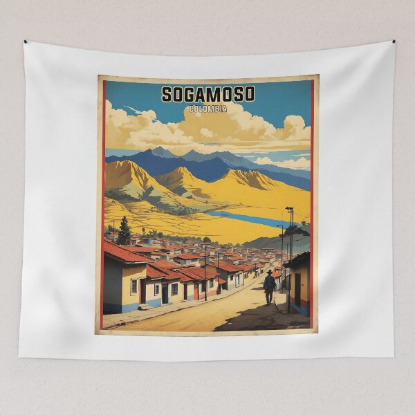 Item preview, Sogamoso Colombia Retro Vintage Poster Tourism  designed and sold by TravelersGems.