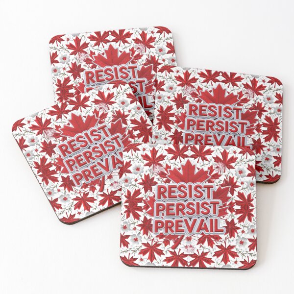 Item preview, Resist Persist Prevail Inspirational Canadian Maple Leaf Embroidered Design designed and sold by ArtDesignTp.