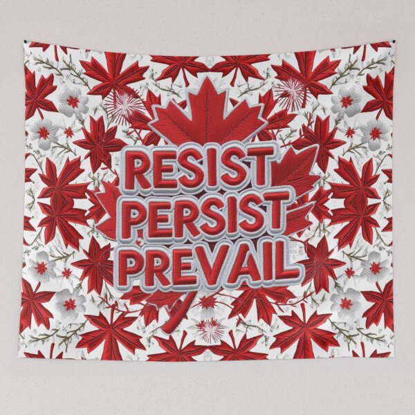 Item preview, Resist Persist Prevail Inspirational Canadian Maple Leaf Embroidered Design designed and sold by ArtDesignTp.