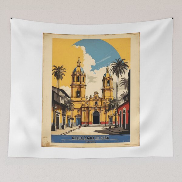Item preview, Guadalajara de Buga Colombia Colombia Retro Vintage Poster Tourism  designed and sold by TravelersGems.