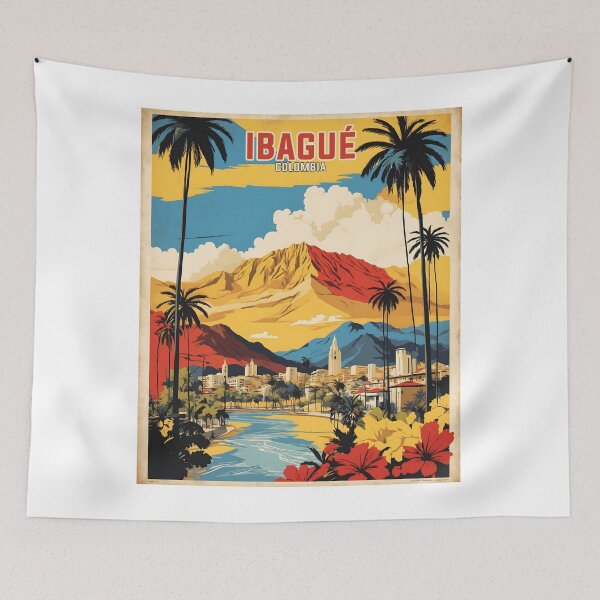 Item preview, Ibague Colombia Retro Vintage Poster Tourism  designed and sold by TravelersGems.