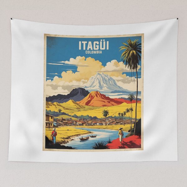 Item preview, Itagui Colombia Retro Vintage Poster Tourism  designed and sold by TravelersGems.