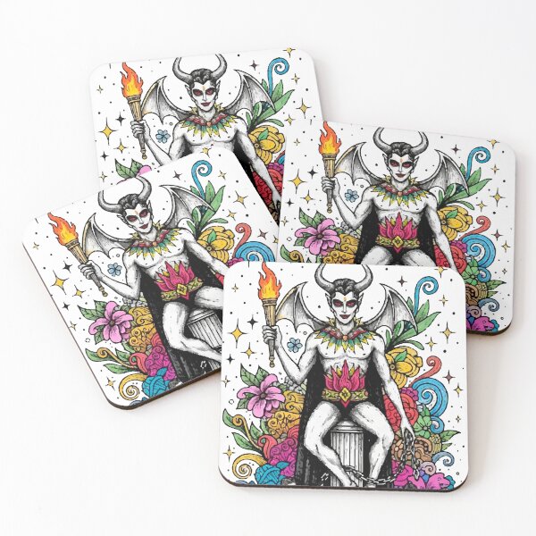 Item preview, Boho Illustration of The Devil - Tarot Card of Temptation and Liberation designed and sold by  Ojo de Lilith.