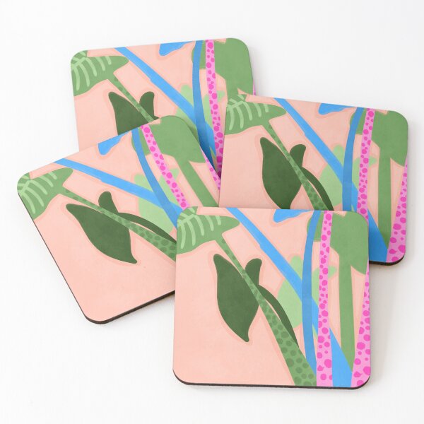 Item preview, Stem Squad, Green Leaves and Colorful Stems on a Warm Background designed and sold by Kintsugi99.