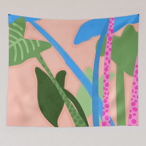 Item preview, Stem Squad, Green Leaves and Colorful Stems on a Warm Background designed and sold by Kintsugi99.