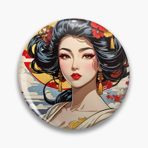 Item preview, Seductive Busty Geisha Pinup Traditional Meets Anime Lust designed and sold by BorgSpareParts.