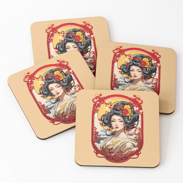 Item preview, Seductive Busty Geisha Pinup Traditional Meets Anime Lust designed and sold by BorgSpareParts.