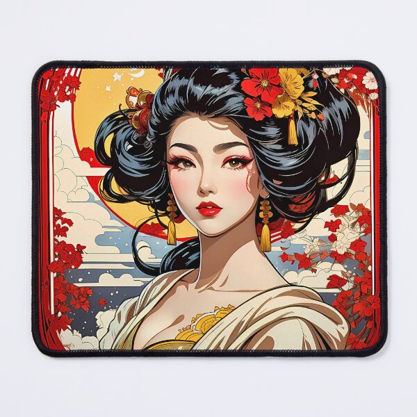 Item preview, Seductive Busty Geisha Pinup Traditional Meets Anime Lust designed and sold by BorgSpareParts.