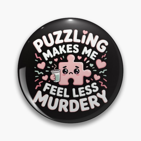 Item preview, Puzzling Makes Me Feel Less Murdery – Kawaii Pastel Puzzle Shirt designed and sold by Slavicsoul.