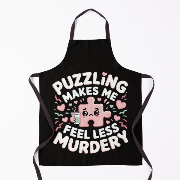 Item preview, Puzzling Makes Me Feel Less Murdery – Kawaii Pastel Puzzle Shirt designed and sold by Slavicsoul.