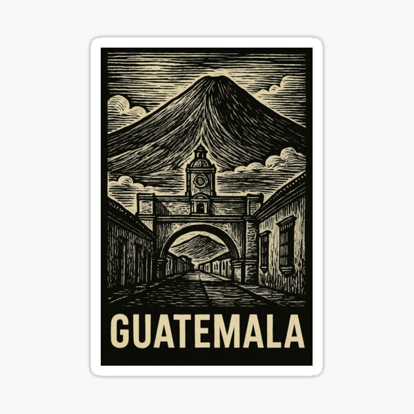 Item preview, Guatemala Linocut Style  designed and sold by Thistle-TShop.