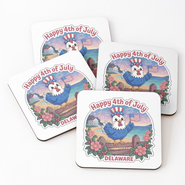 Item preview, Cute Blue Hen Chicken 4th of July Delaware Sticker – Kawaii Independence Day USA Art designed and sold by Nuist25.