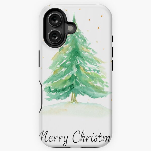 Item preview, Merry Christmas Watercolor Elegant Pine Tree designed and sold by daphsam.