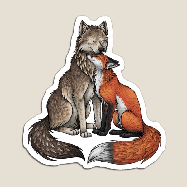 Aperçu de l'œuvre Wolf & Fox créée et vendue par lyndseygreen.