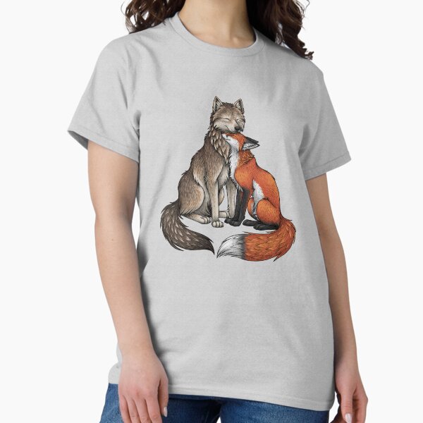 Vista previa del artículo con la obra «Lobo y zorro», diseñado y vendido por lyndseygreen.