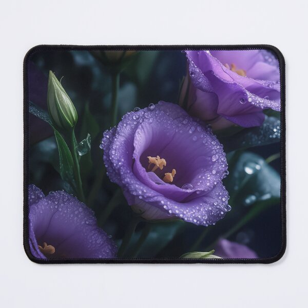 Item preview, Elegant Purple Lisianthus (Eustoma) Flowers – Delicate Botanical Art Print designed and sold by ArtiQreate.