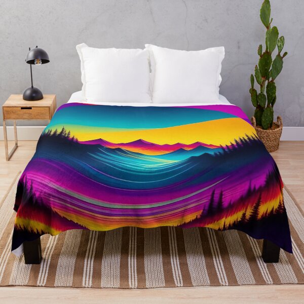 Artikelvorschau, Große bunte abstrakte Kunst der Berglandschaft entworfen und verkauft von Esterlane.