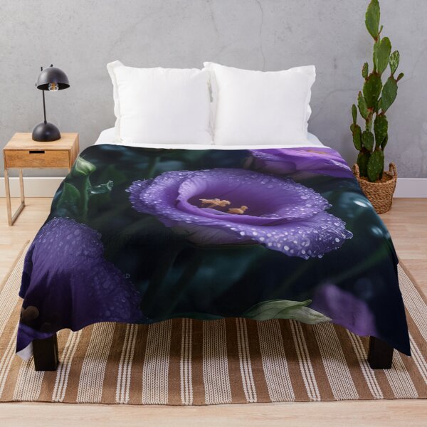 Item preview, Elegant Purple Lisianthus (Eustoma) Flowers – Delicate Botanical Art Print designed and sold by ArtiQreate.