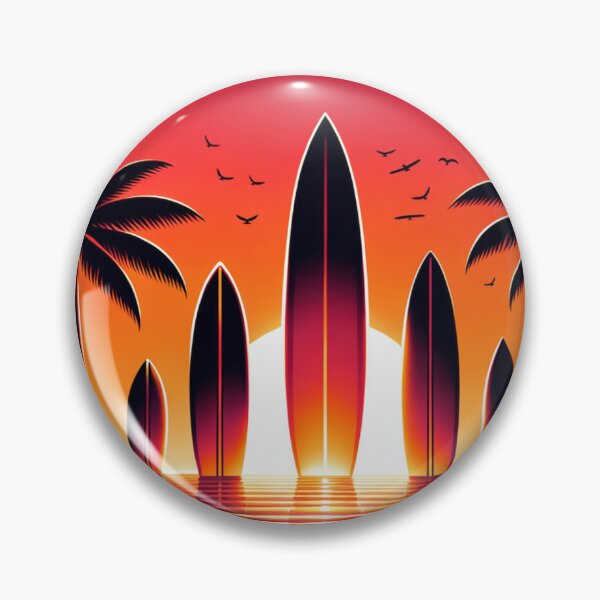 Item preview, Surfboard Sunset Lineup designed and sold by BassHeadMomma.