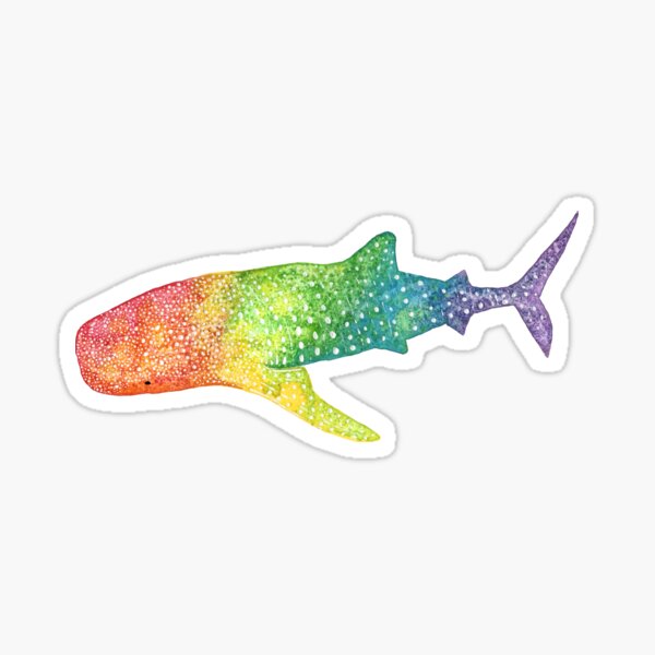 Item preview, Watercolour Rainbow Whaleshark designed and sold by ToliArt.