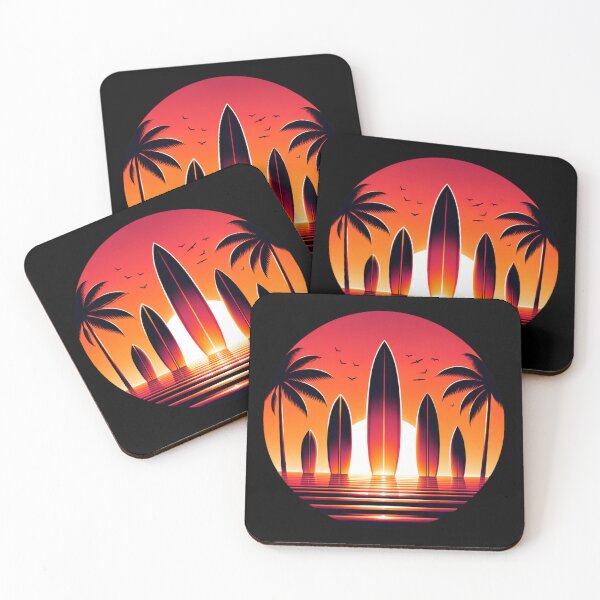 Item preview, Surfboard Sunset Lineup designed and sold by BassHeadMomma.