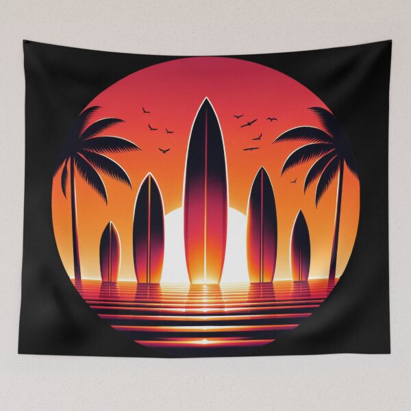 Item preview, Surfboard Sunset Lineup designed and sold by BassHeadMomma.