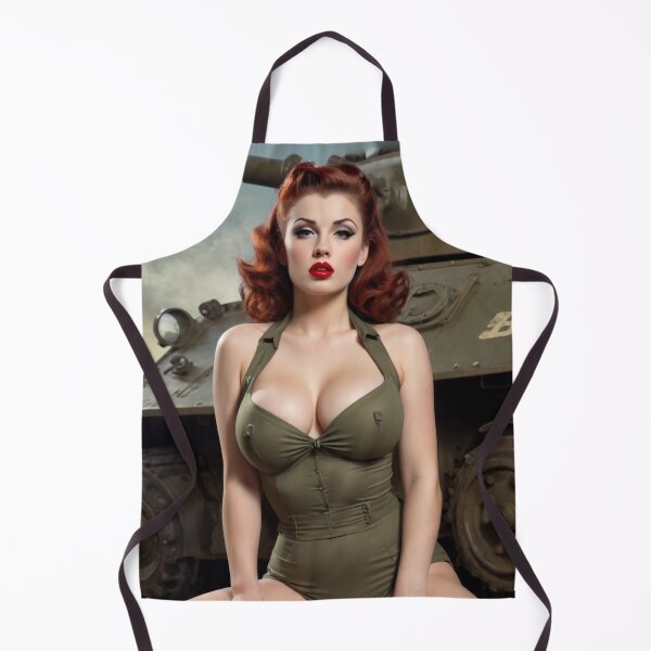 Item preview, Vintage 1950s Army Red Head Pin Up designed and sold by MissSaylor.