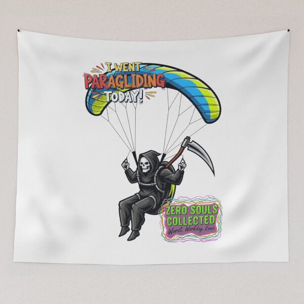 Item preview, Aventura de parapente con la Parca designed and sold by Cloud-Riders.