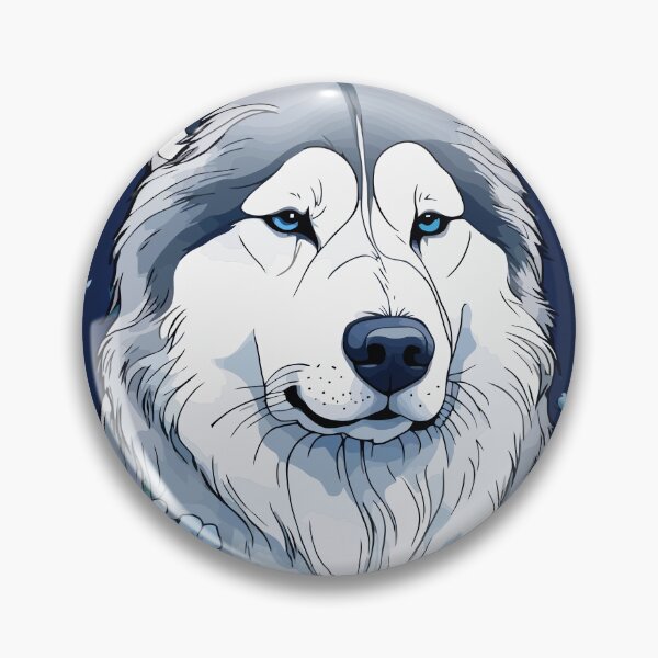 Item preview, Alaskan Malamute Surrounded By Forget-Me-Nots designed and sold by taiche.