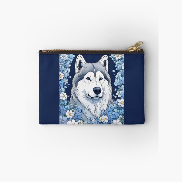 Item preview, Alaskan Malamute Surrounded By Forget-Me-Nots designed and sold by taiche.