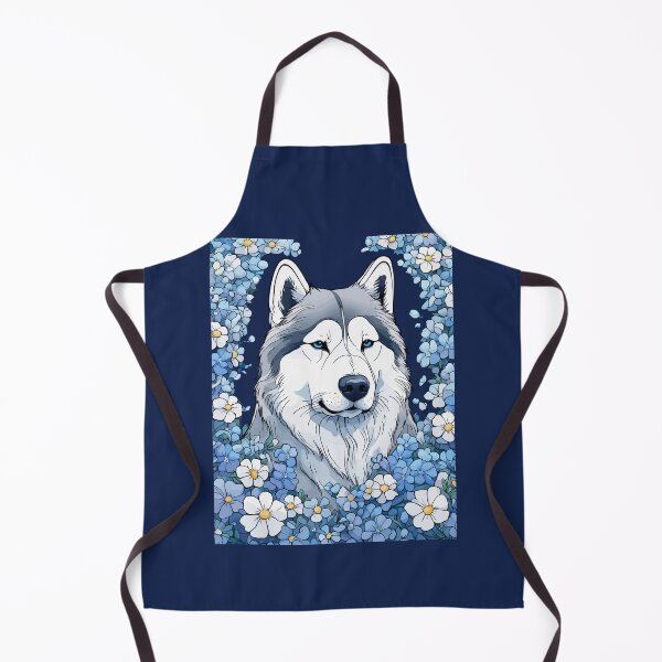 Item preview, Alaskan Malamute Surrounded By Forget-Me-Nots designed and sold by taiche.