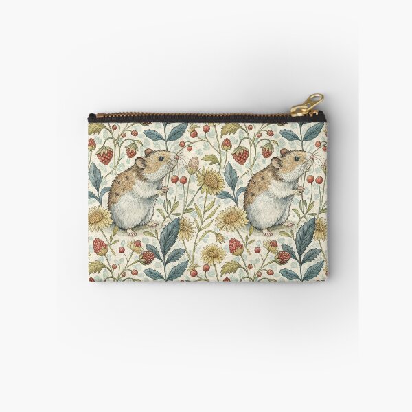 Item preview, Hamster and Berries in a Garden, Vintage Pattern Design designed and sold by patterncrow.