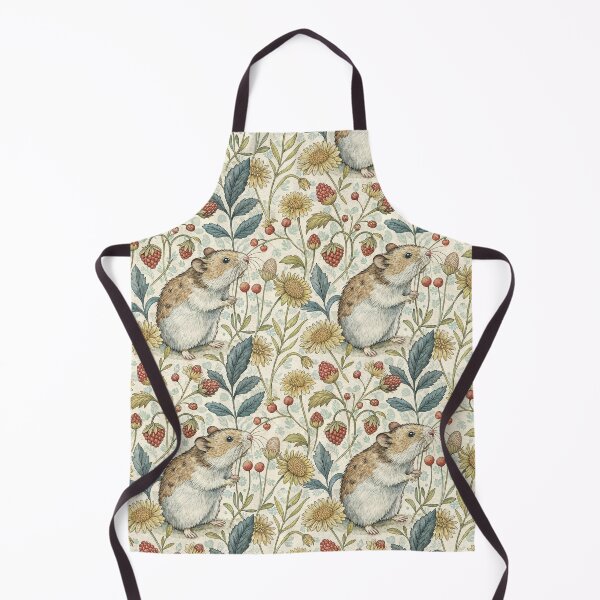 Item preview, Hamster and Berries in a Garden, Vintage Pattern Design designed and sold by patterncrow.