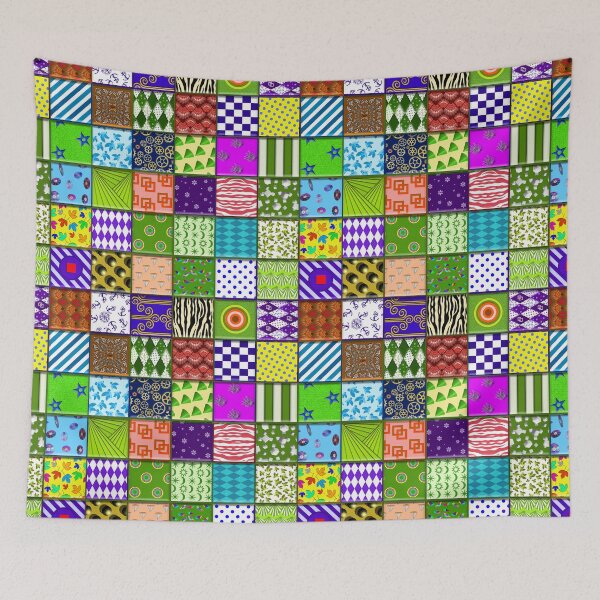 Item preview, patchwork quilt V6 multi-colour designed and sold by TerenceLacey.