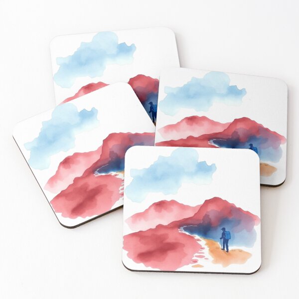 Item preview, Wanderer’s Dream – Watercolor Mountain Journey designed and sold by apoknight.