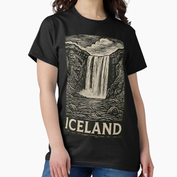 Item preview, Iceland Linocut Style  designed and sold by Thistle-TShop.